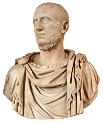Tacitus,  Roman Emperor, ca. 275 CE,  Musée du Louvre, Paris, Ma 1018